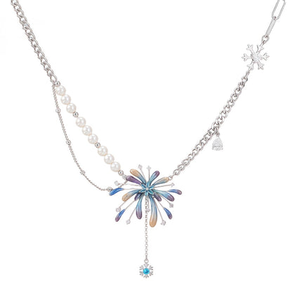 SUMIYAKI Fireworks Collection Unique Handmade Pearl Choker Necklace T4744