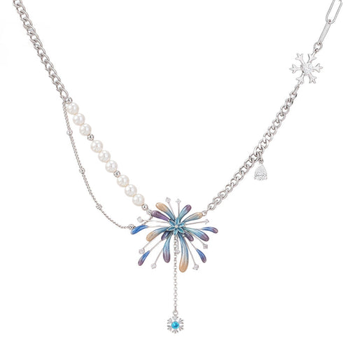 SUMIYAKI Fireworks Collection Unique Handmade Pearl Choker Necklace T4744
