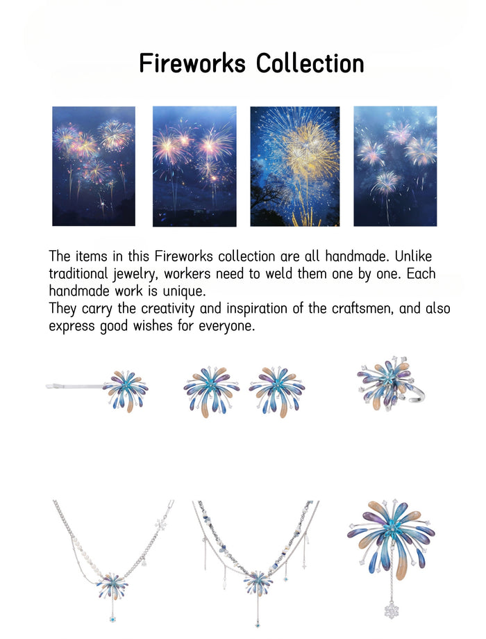 SUMIYAKI Fireworks Collection Unique Handmade Pearl Choker Necklace T4744
