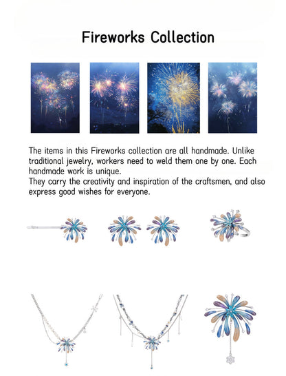 SUMIYAKI Fireworks Collection Unique Handmade Pearl Choker Necklace T4744
