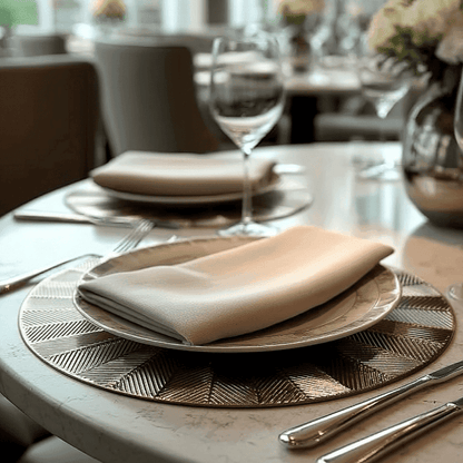 Sunburst Gold Round Placemat - Set of 4 Accessories