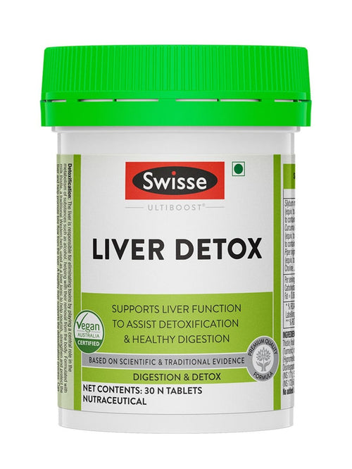 Swisse Liver Detox with 500mg Milk Thistle, Turmeric & Choline for Protection Against Fatty Deposits (30 Tablets)