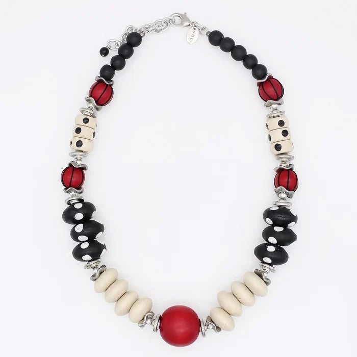 Sylca Pop of Red Marcella Statement Necklace
