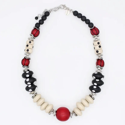 Sylca Pop of Red Marcella Statement Necklace