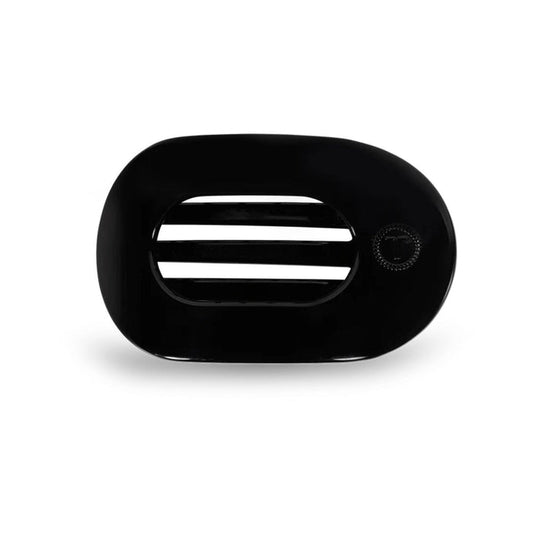 TELETIES Round Flat Hair Clip Jet Black