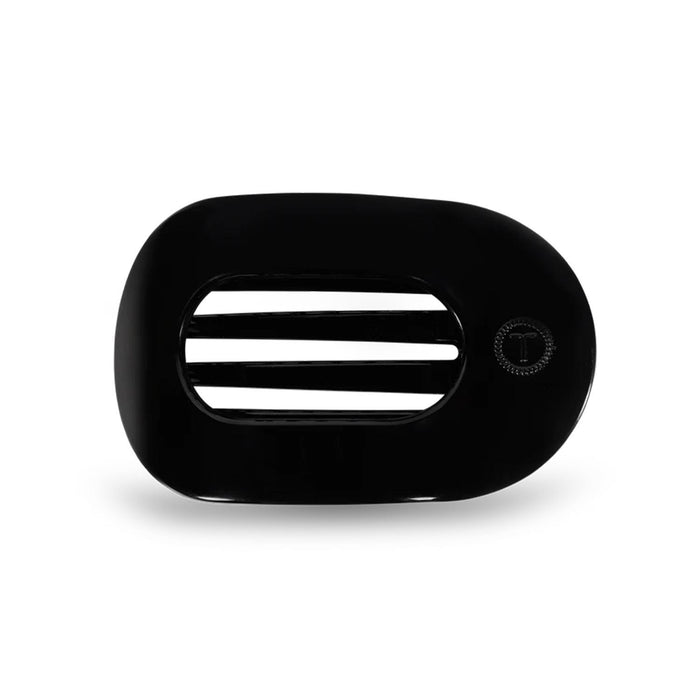 TELETIES Round Flat Hair Clip Jet Black