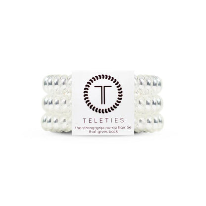 TELETIES Spiral Hair Coils Crystal Clear Hair Ties