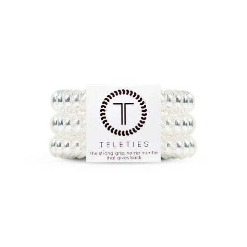 TELETIES Spiral Hair Coils Crystal Clear Hair Ties