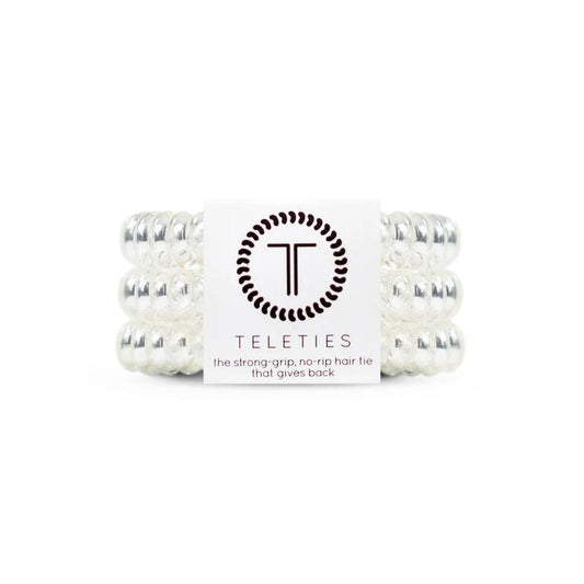 TELETIES Spiral Hair Coils Crystal Clear Hair Ties