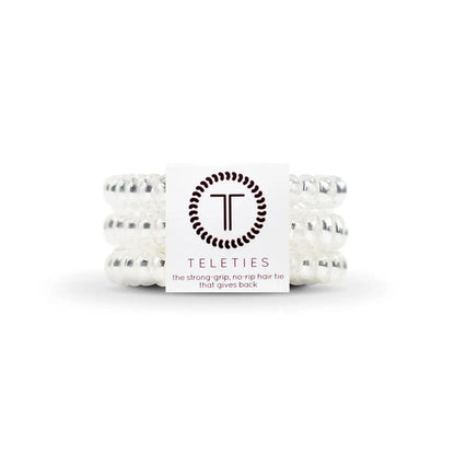 TELETIES Spiral Hair Coils Crystal Clear Hair Ties