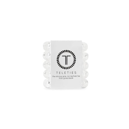 TELETIES Spiral Hair Coils Crystal Clear Hair Ties