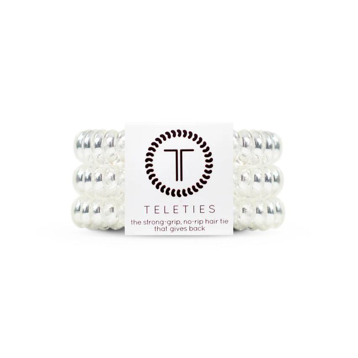 TELETIES Spiral Hair Coils Crystal Clear Hair Ties