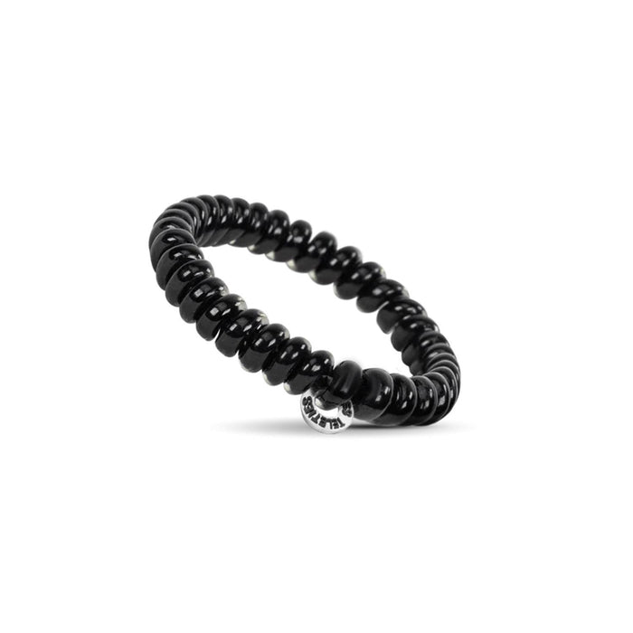TELETIES Spiral Hair Coils  Jet Black Hair Ties