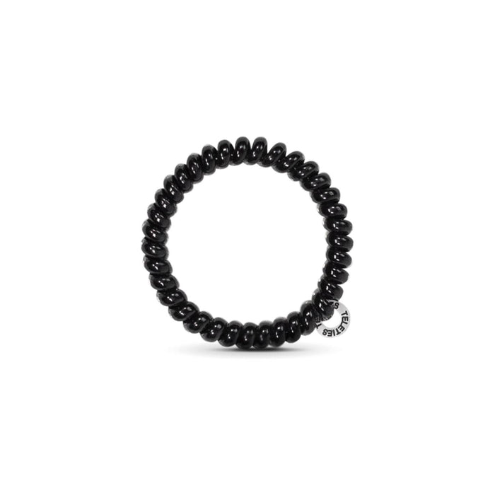 TELETIES Spiral Hair Coils  Jet Black Hair Ties