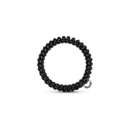 TELETIES Spiral Hair Coils  Jet Black Hair Ties