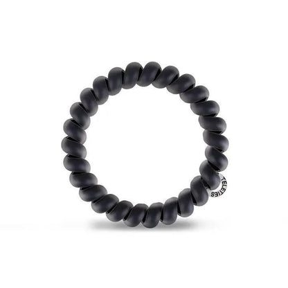 TELETIES Spiral Hair Coils Matt Black Hair Ties