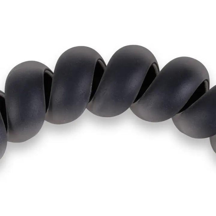 TELETIES Spiral Hair Coils Matt Black Hair Ties