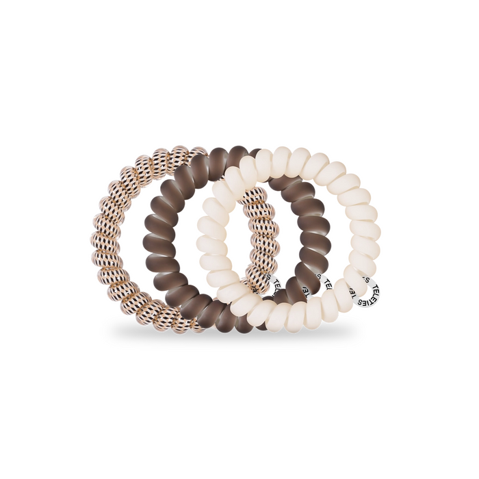 TELETIES Spiral Hair Coils Toasted Hair Ties