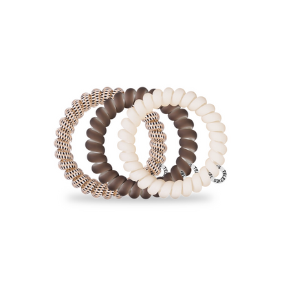 TELETIES Spiral Hair Coils Toasted Hair Ties