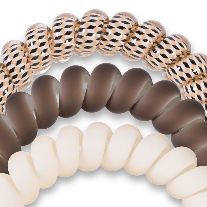 TELETIES Spiral Hair Coils Toasted Hair Ties
