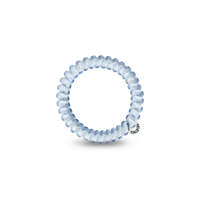TELETIES Spiral Hair Coils Washed Denim Hair Ties
