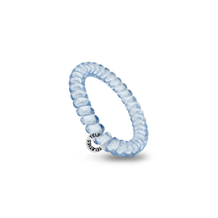 TELETIES Spiral Hair Coils Washed Denim Hair Ties