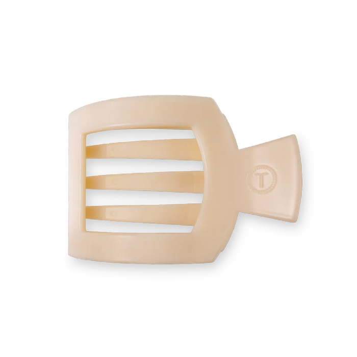 TELETIES Square Flat Hair Clip Almond Beige