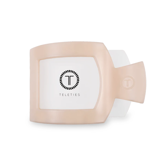 TELETIES Square Flat Hair Clip Almond Beige