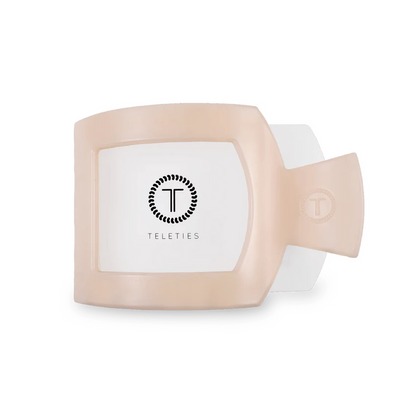 TELETIES Square Flat Hair Clip Almond Beige