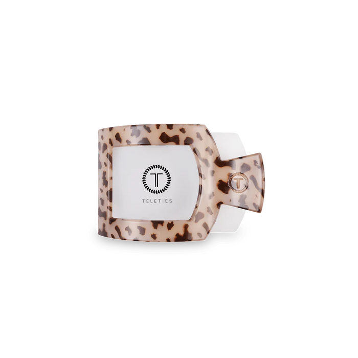 TELETIES Square Flat Hair Clip Blonde Tortoise