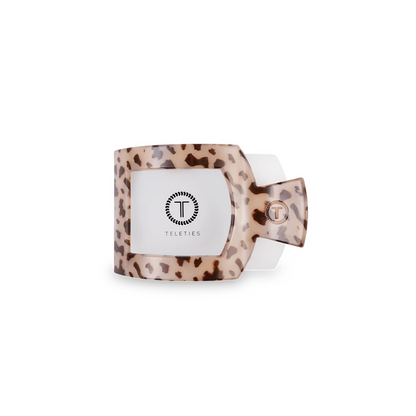 TELETIES Square Flat Hair Clip Blonde Tortoise