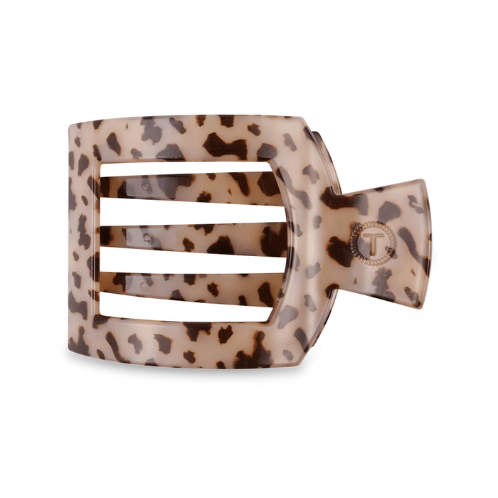 TELETIES Square Flat Hair Clip Blonde Tortoise