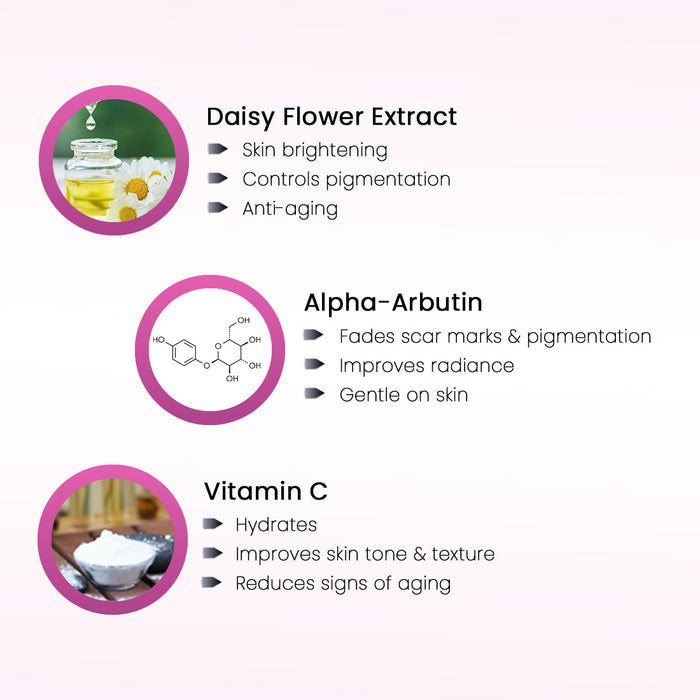 Tetra Skin Whitening Cream, Alpha Arbutin, Niacinamide, Vitamin C, Daisy Extract & Neroli for Radiant Glow & Luminous Complexion, Age Spots & Melasma - Keya Seth Aromatherapy