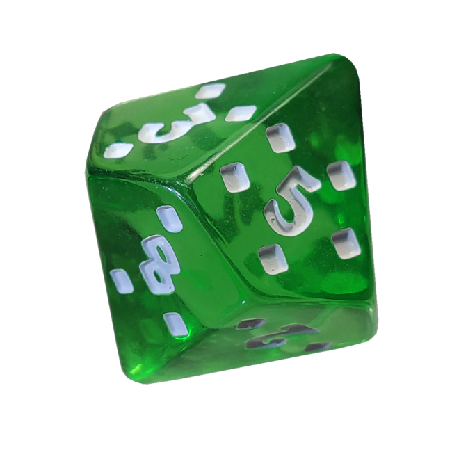 The Fantasy Trip d10/d5 Resin Die