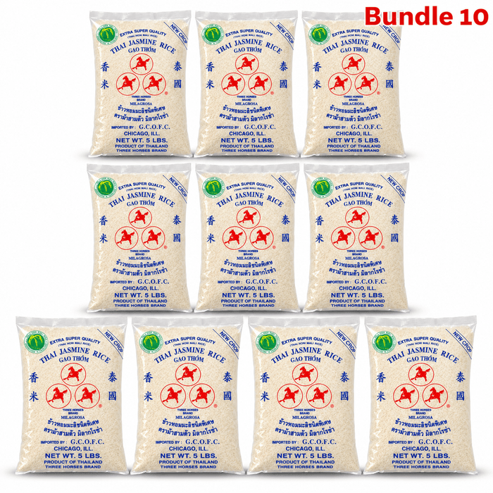 Three Horses Jasmine Rice | Premium Thai Rice - Yado African & Caribbean Market