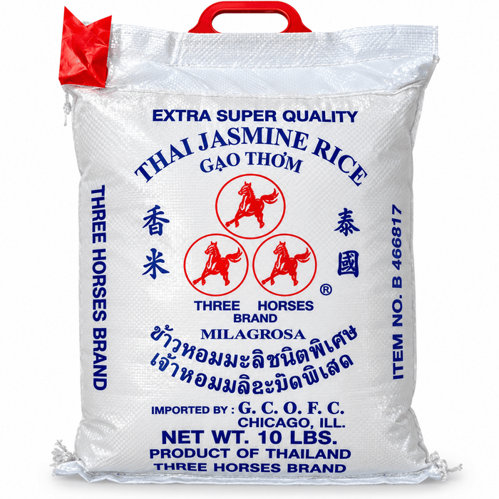 Three Horses Jasmine Rice | Premium Thai Rice - Yado African & Caribbean Market