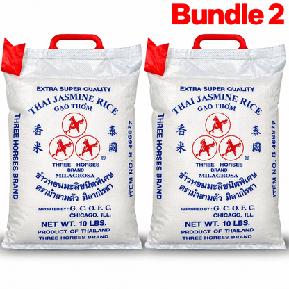 Three Horses Jasmine Rice | Premium Thai Rice - Yado African & Caribbean Market