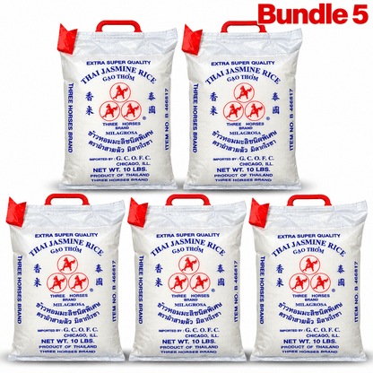 Three Horses Jasmine Rice | Premium Thai Rice - Yado African & Caribbean Market