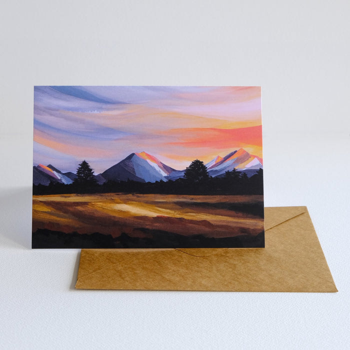 Three Sisters Sunset Greeting Card