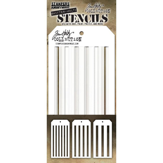 Tim Holtz - Layered Stencil Set 3/Pkg - Shifter Stripes