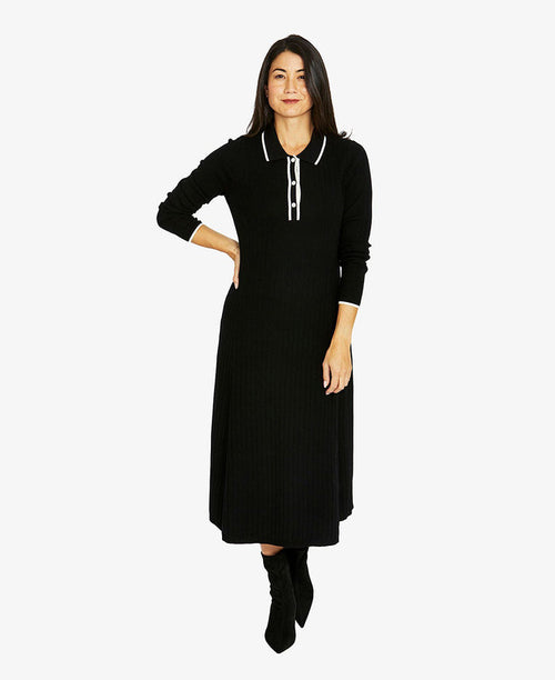 Tipped Collar Dress