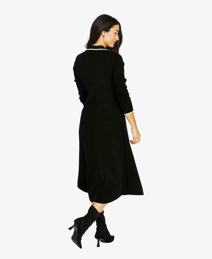 Tipped Collar Dress