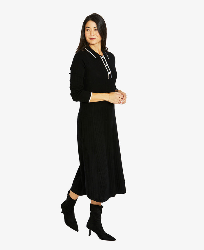 Tipped Collar Dress