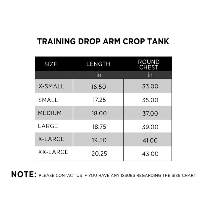 Training Drop Arm Crop Tank - IRONGEAR Fitness
