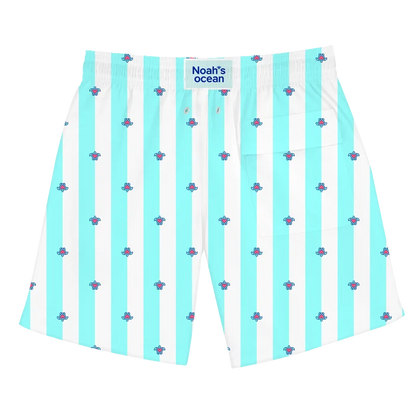 Nachhaltige Herren-Badehose aus recyceltem Material – Modell Turtles love lines von Noah*s Ocean.