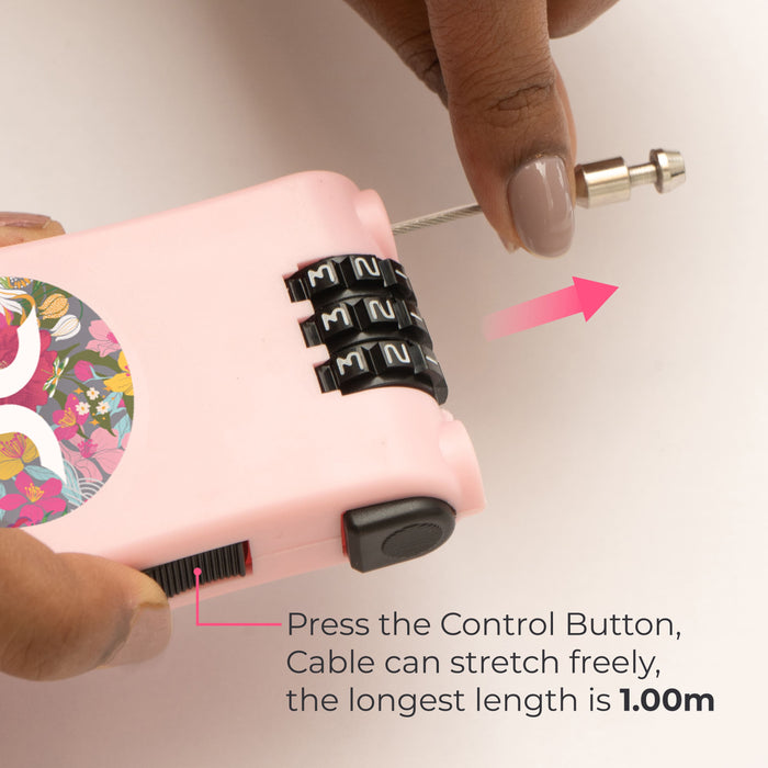 Tvarra Secure Loop Helmet Lock - Baby Pink