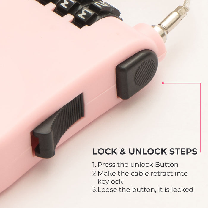 Tvarra Secure Loop Helmet Lock - Baby Pink