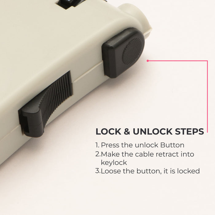 Tvarra Secure Loop Helmet Lock - Cloud Grey
