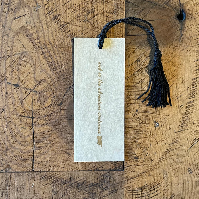Typographic Letterpress Wood Bookmarks