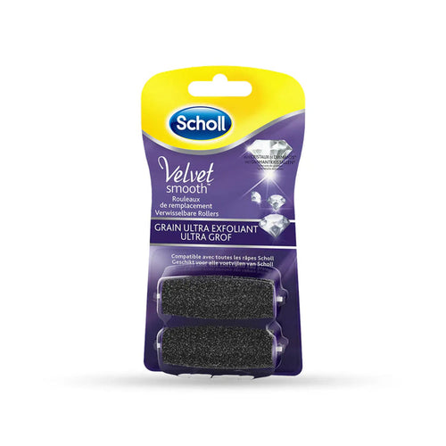 Ultra-Exfoliating Grain Roller Refill - Electric Pedicure Rasp - Velvet Smooth - Scholl Scholl